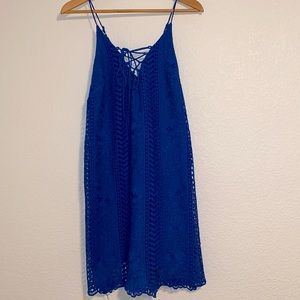 [ASTR] Blue Lace Mini Dress